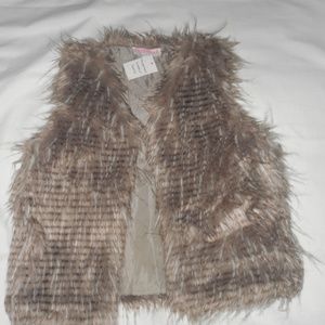 Freshman Forever Faux Fur Vest New